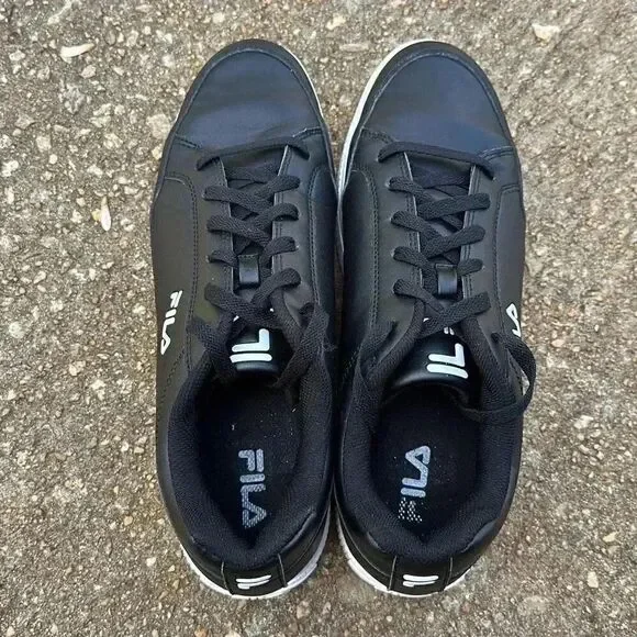 Fila Unlock Court Black Synthetic Lifestyle Sneakers Shoes Men’s Size 11 - Picture 5 of 10